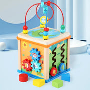 6 In 1 Play Children Wooden Toys Kids Colorful Playing Funny Toy Large Around Beads Educational Toy Children Gifts Math Toys