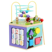 6 In 1 Play Children Wooden Toys Kids Colorful Playing Funny Toy Large Around Beads Educational Toy Children Gifts Math Toys