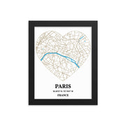 Paris Central Map - Wall Decoration