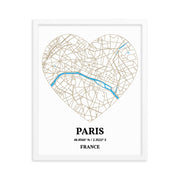 Paris Central Map - Wall Decoration