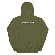 God First Classic Hoodie - White Print - (Quote - Revelations 22:20)